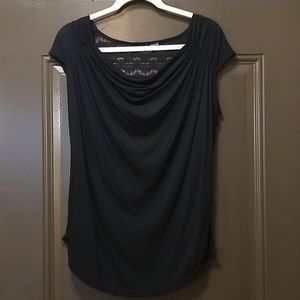 Black Top with Lace Back. Sz. M